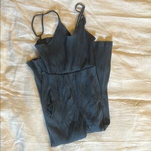 RVCA Ribbed Cropped Flare Jumpsuit XS